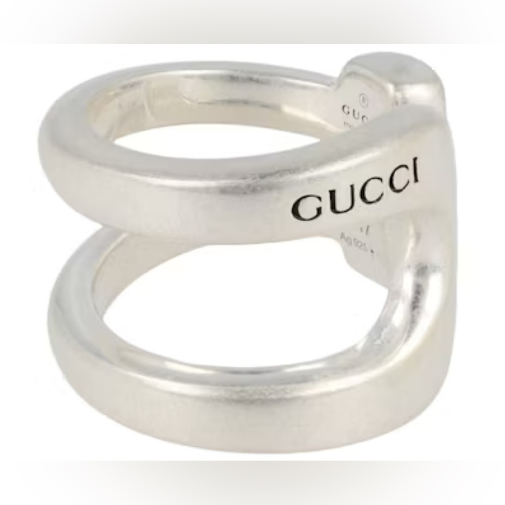 SALE 🔥 GUCCI Sterling Silver Horseshoe Ring NEW